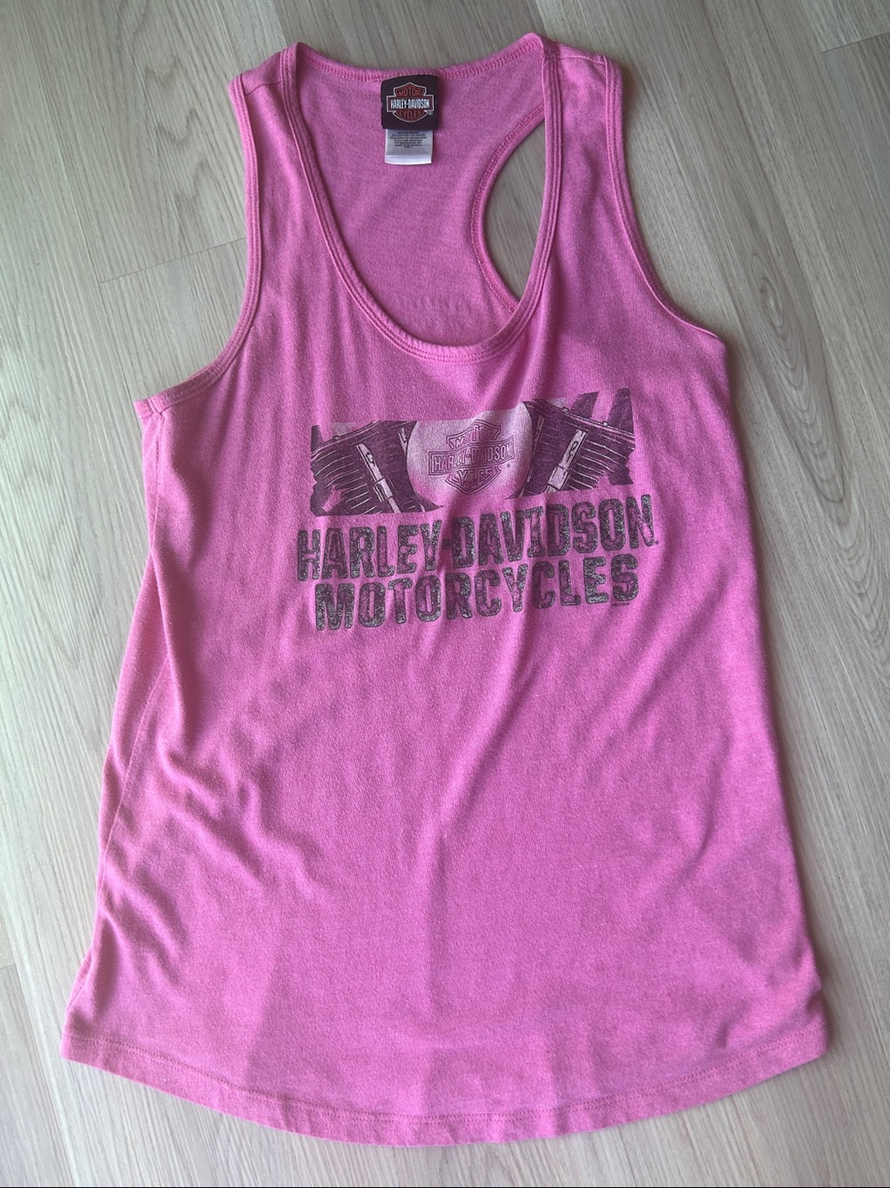 Harley-Davidson Motorcycles Women’s Tank Top L Pink Biker Moto